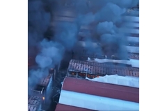 Image Warehouse fire.